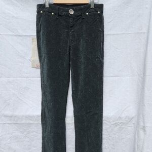 Nolita Black With Grey Patterned Velvet Pants